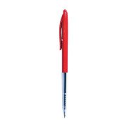 Quantore push-button ballpoint pen red medium