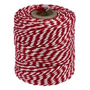 Cotton rope 45 meters 50gr red/white