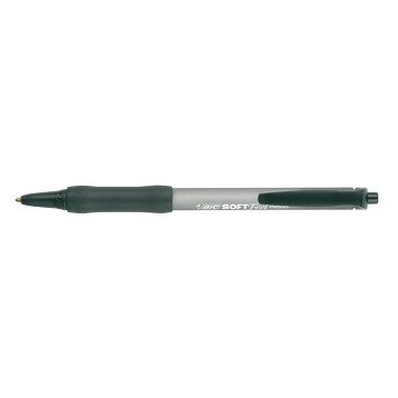 BIC Soft Feel Clic Grip black medium ballpoint pen