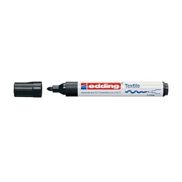 Viltstift Edding 4500 textiel rond zwart 2-3mm