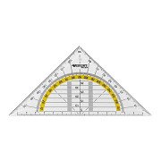 Westcott Geodriehoek 140mm transparent