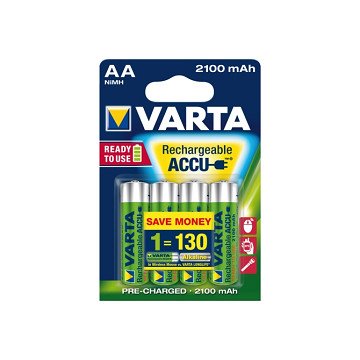 Rechargeable battery Varta 4xAA 2100mAh ready2use