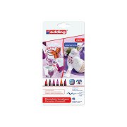 Porcelain Brushpen markers warm colors set of 6.