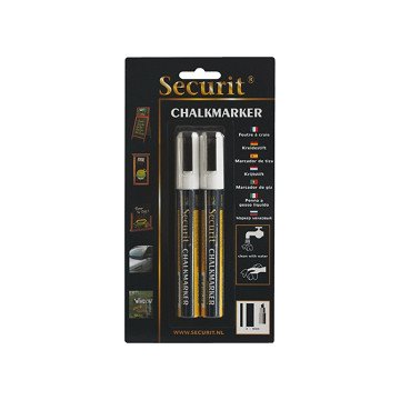 Kreidemarker Securit SMA-510 schräg weiß 2-6mm, 2 Stk.