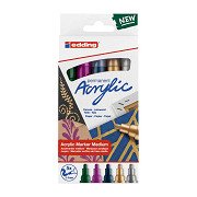Acrylic marker Edding Metallic, 5 pcs.