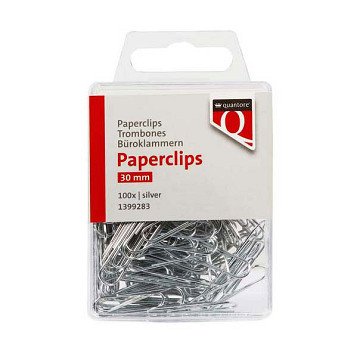 Paperclip 30mm Zilver, 100st.