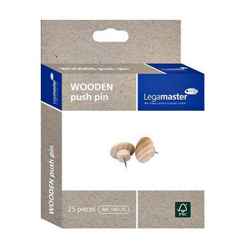 Punaises Legamaster Hout, 25st.