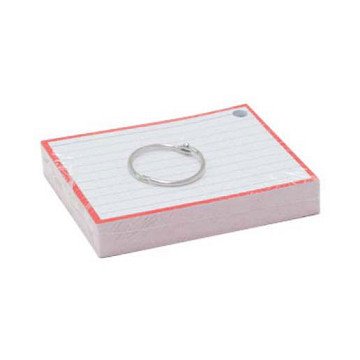 Flashcards A7 Rood incl. clipring 50 Vellen
