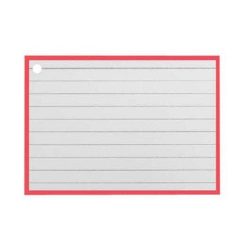 Flashcards A7 Red incl. Clip ring 50 Sheets