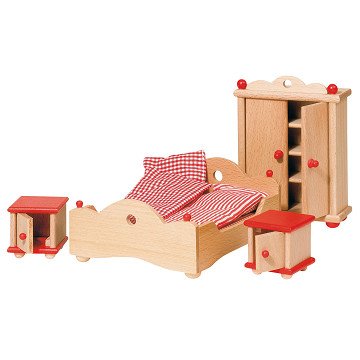 Goki Puppenhausmöbel Schlafzimmer