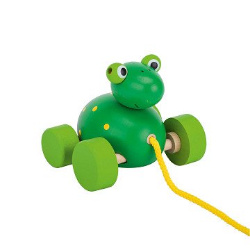 Goki Wooden Pull Animal Frog