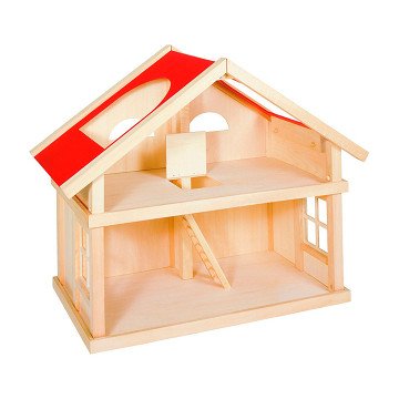Wooden Dollhouse with 2 Floors