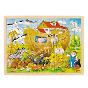 Goki Wooden Puzzle Noah's Ark, 96pcs.
