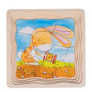 Goki Wooden Layer Puzzle - Vegetable Garden, 53 pcs.