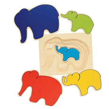 Layered puzzle Elephant, 5 pcs.
