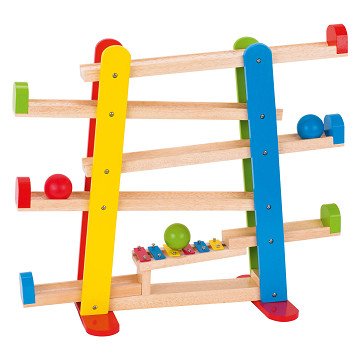 Goki Wooden Marble Run with Xylophone