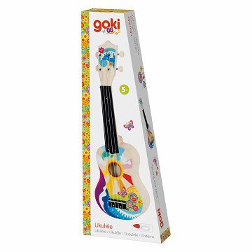 Goki Wooden Ukulele Flower Power