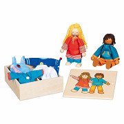 Goki Biegepuppen Fynja & Fabio, 6 Outfits
