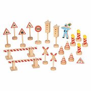 Goki Houten Verkeersborden Set - 21dlg.