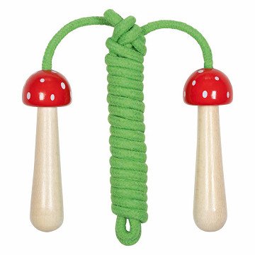 Goki Springseil mit Holzgriffen Pilz