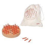 Goki Houten Solitaire Spel in Katoenen Opbergzakje