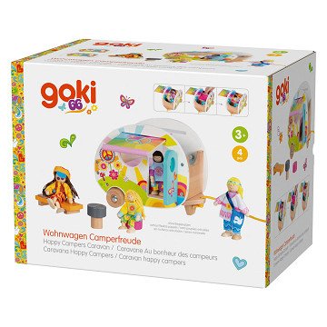 Goki Happy Campers Wohnwagen-Spielzeug aus Holz