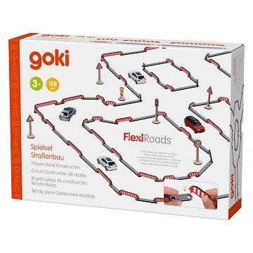 Goki Holz-Straßenbau-Spielset - 135 Teile.