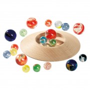 Goki Wooden Marble Pot with Marbles