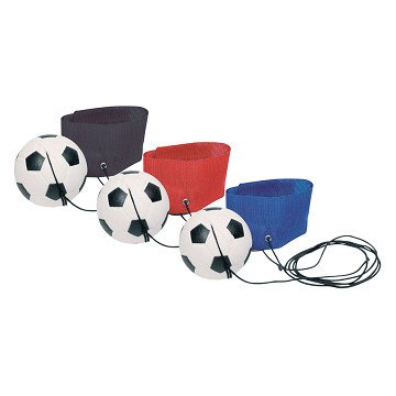 Goki Mini Football with Cord on Wrist Strap, 6.5cm