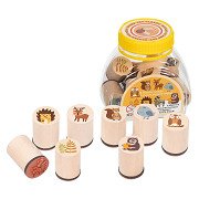 Goki Wooden Stamp Set Forest Animals, 9pcs.