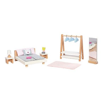 Goki Puppenmöbel-Schlafzimmer aus Holz, 18-tlg.