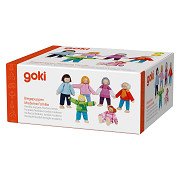 Goki Puppenhauspuppen aus Holz, flexibel, moderne Familie, 6-tlg.