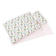 Goki Puppen-Bettwäsche-Set Regenbogen, 3-tlg.