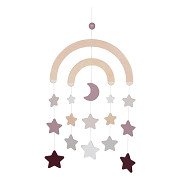 Goki Wooden Baby Mobile Starry Sky Pink