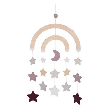 Goki Babymobile aus Holz Sternenhimmel Rosa