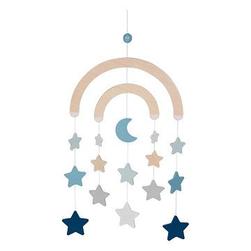 Goki Baby-Mobile aus Holz Sternenhimmel Himmelblau