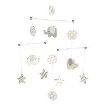 Goki Baby-Mobile aus Holz, Elefant und Sterne