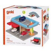 Goki Wooden City Parking Garage, 4-piece.