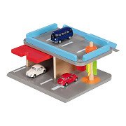 Goki City Parkhaus aus Holz, 4-teilig.