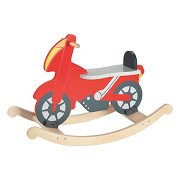 Goki Wooden Bump Motorcycle Red