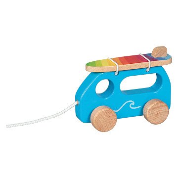 Goki Wooden Pull Figure Surf Car