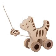 Goki Wooden Pull Animal Cat