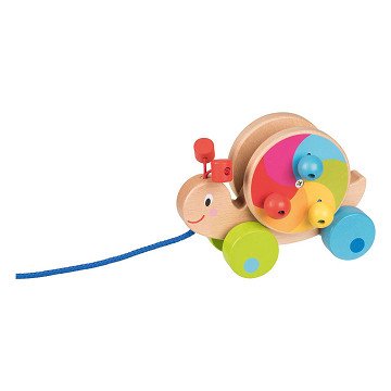 Goki Wooden Pull Animal Snail