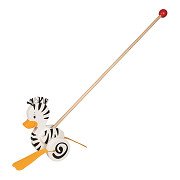 Goki Holz-Schiebefigur Zebra-Ente