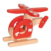 Goki Wooden Helicopter Red
