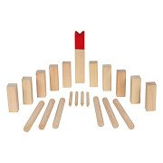 Goki Wooden Kubb Game in Cotton Bag, 21 pcs.