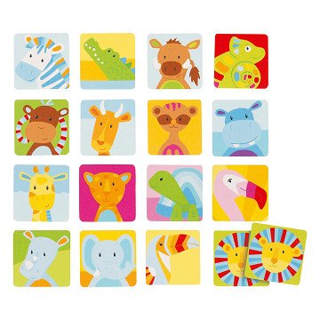 Goki Wooden Memo Game Safari, 32 pcs.