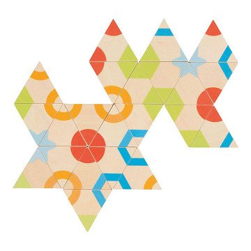 Goki Wooden Tri-Domino Game, 45pcs.