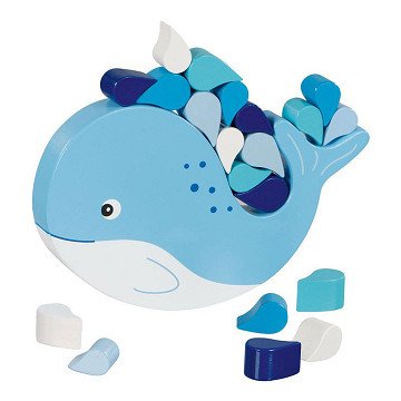 Goki Wooden Balance Game Whale, 21 pcs.