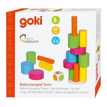 Goki Wooden Balance Game Tower, 27 pcs.